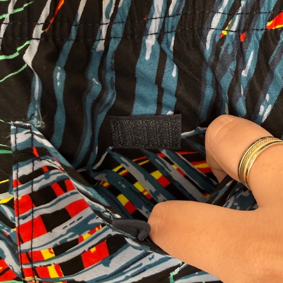 Burnside Mens Tropical Palm Print Lined Board Short Swim Trunks Medium - Picture 8 of 10